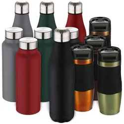 BERGNER - Edelstahl-Thermos-Cola-Flasche (500 ml) (schwarz, überall hingehen)