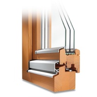 Holzfenster Kiefer hell, Classic 68mm, 510 x 510 mm, festverglasung, individuell konfigurierbar