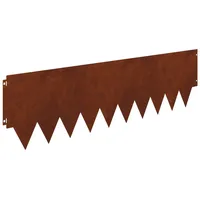 vidaXL Raseneinfassung 10 pcs Metall 10 x 10 cm Braun
