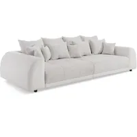 s-style möbel Bigsofa, Elementa Weiß, und Creme, Kunstleder/Strukturstoff