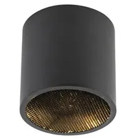 QAZQA Design-Aufbaustrahler schwarz GU10 111mm - Impact Honey