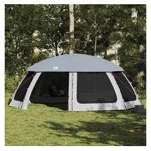 vidaXL Poolzelt mit Abnehmbarem Überzelt Netzwänden Grau 690x690cm