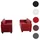 MCW Sofa-Garnitur rot