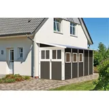 Karibu Konifera Wurmberg 5", BxT: 200x496 cm terragrau