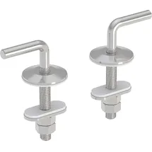 Geberit Scharnier-Set 598051000 Befestigung von unten, Edelstahl, für WC-Sitz