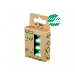 Deltaco Ultimate Alkaline AA Batterie, 4 Stück