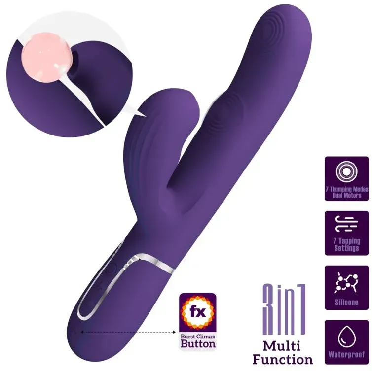 PRETTY LOVE - Perlita G-Spot Vibrator 3-in-1 Multifunktion Lila