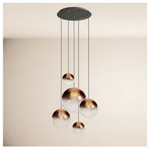 s.luce Orb 5-flg. 60 cm rund schwarz