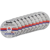 KWB Trennscheiben Dünn Winkelschleifer 115 mm Trenn-Scheibe f. Edel-Stahl INOX in Aufbewahrungs-Dose inkl. Ohrstöpsel ABM. 115 x 1 x 22,23, Ø