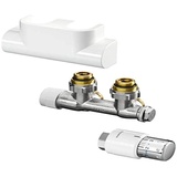 OVENTROP Anschluss-Set 2 mit thermostat Uni SH Multiblock T/Uni weiß