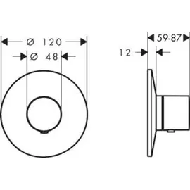 Hansgrohe AXOR One Thermostat Unterputz Edelstahl Optic