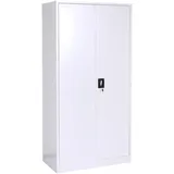 MCW Aktenschrank MCW-L60, Stahlschrank Mehrzweckschrank, Schließfach Kleiderstange abschließbar, Metall 185x90x45cm, grau