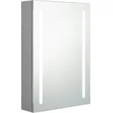 vidaXL LED-Spiegelschrank fürs Bad Betongrau 50x13x70 cm