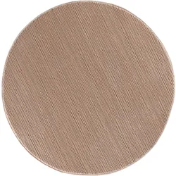 Teppich SEHRAZAT "Lima", beige, H:10mm Ø:200cm, Kunstfaser, Teppiche, Kurzflorteppich mit dezentem Glanz, hochwertige Verarbeitung