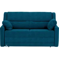 Sedda Schlafsofa, Petrol, Textil, Uni, 2-Sitzer, 152x88x91 cm, Austria Gütezeichen, AZO-frei, Lederauswahl, Stoffauswahl, Schlafen auf Sitzhöhe, Hocker erhältlich, Rückenfutter, Wohnzimmer, Sofas & Couches, Schlafsofas, Schlafsofas mit Bettkasten