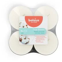 Bolsius True Scents Duftkerze 8 St. weiß