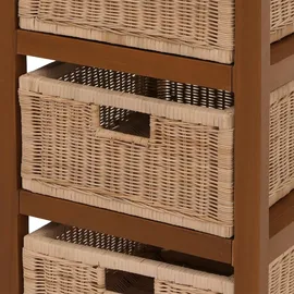 Mendler Teak-Hochschrank HWC-M84, Badschrank Highboard, hochwertiges B-Grade-Teak (Kernholz, 20-30 Jahre) 120x40x40cm