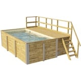 Weka Massivholzpool 595 Gr. 1 400 x 309 x 203 cm Sand Mix