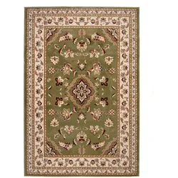 Kadima Design Traditioneller Teppich in Trendfarben `Glazert` . Farbe: Grün, 200x290 cm