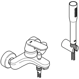 Grohe Eurosmart Cosmopolitan Einhandwannenmischer DN 15 inkl. Brause (32832000)