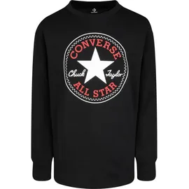 Converse Langarmshirt "CNVB CHUCK PATCH LS TEE", Jungen, Gr. 146/152 (158), schwarz, Sweatware, Obermaterial: 100% Baumwolle, bedruckt, unifarben, normal, Rundhals, eingesetzt abgesteppt, Shirts Langarmshirt, für Kinder