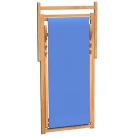 vidaXL Liegestuhl Teak 56 x 105 x 96 cm blau