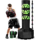 RDX Sports Standboxsack RDX freistehender Boxsack für Kinder, 4FT Boxsack mit Handschuhen grün