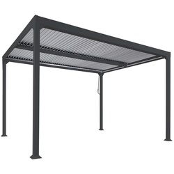MCW Pergola MCW-L41-3×3, BxTxH: 306x306x224 cm, (1-tlg), Gesamtgewicht: ca. 90 kg, Mit Regenablauf grau
