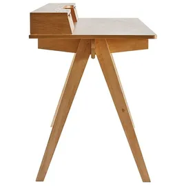 miliboo Schreibtisch aus hellem Holz mit Ablagen L120 cm PULITO