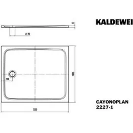 Kaldewei CAYONOPLAN 2227-1, Duschwanne, 120x100cm, 375700013663, Farbe: Cool Grey 30 Perl-Effekt