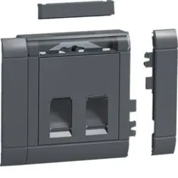 Hager GSETDM0329011 Einbauset Daten 2 RJ45 Type 03 front gs