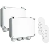 smartwares Outdoor Funkschalter 2er Set Dreifachschalter Mit Fernbedienung
