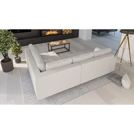 s-style möbel ECKSOFA Lorine Mikrofaser Ecru