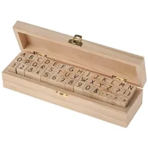 Brunnen Stempelset Alphabet 23 x 6,5 x 5 cm Holz 46 St.