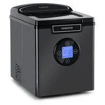 Klarstein Eiswürfelmaschine Klein, 1,8 L Eiswürfelbereiter, Eiswürfelmaschine für 12 kg Große & Kleine Eiswürfel, Mini-Eiswürfelmaschine mit... - Grau
