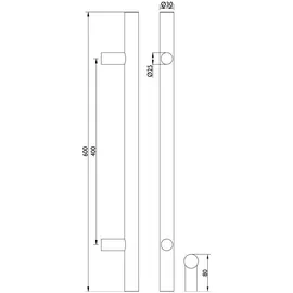 Hermat Stossgriff 8000 BA 400 x 30 L 600
