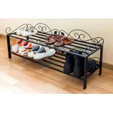 DanDiBo Ambiente Schuhregal Mi-2 Regal 92 cm Schuhschrank 21236 Schuhablage Metall Schmiedeeisen