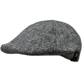 WEROR Herren Flatcap Schirmmütze Schiebermütze Cap Mütze WEROR-404.1 (58-59, Grau-Schwarz) - 58-59