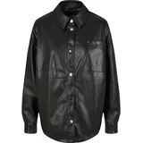 URBAN CLASSICS S Faux Leather Over Hemd Black S