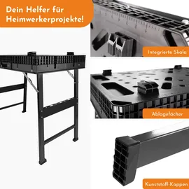 Lemodo Arbeitstisch Kunststoff/Metall 86,5x59,5x80,5 cm schwarz klappbar