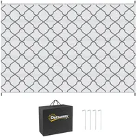 Outsunny Outdoor Teppich Wetterfest Outdoorteppich Carpet mit Netzmuster