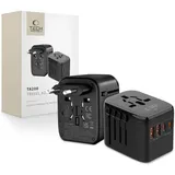 TECH-PROTECT TA200 EU / UK / US / AU-Adapter - schwarz
