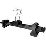 RSR Hangers Kleiderbügel RK 36 Hosenklemmbügel Hosenbügel Kunststoff Schwarz, (10-tlg)