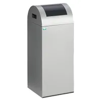 Proregal Selbstlöschender Wertstoffsammler 60 l Silber-Anthrazit