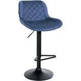 CLP Barhocker Kasson blau/Samt