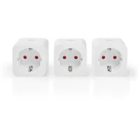 Nedis WLAN Smart-Stecker, 3680W, Typ F, Smart-Steckdose, 3er-Pack (WIFIP121FWT3)