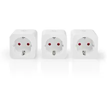 Nedis WLAN Smart-Stecker, 3680W, Typ F, Smart-Steckdose, 3er-Pack (WIFIP121FWT3)