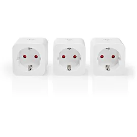 Nedis WLAN Smart-Stecker, 3680W, Typ F, Smart-Steckdose, 3er-Pack (WIFIP121FWT3)