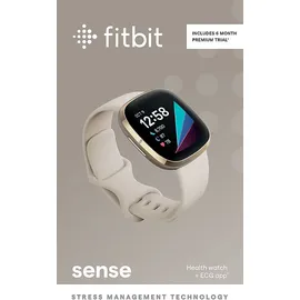 Fitbit Sense mondweiß/edelstahl softgold