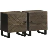vidaXL Nachtschrank 2 Stk. 40 x 33 x 46 cm Schwarz